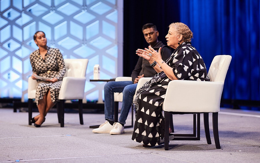 Image of panel at the Greenbuild conference.