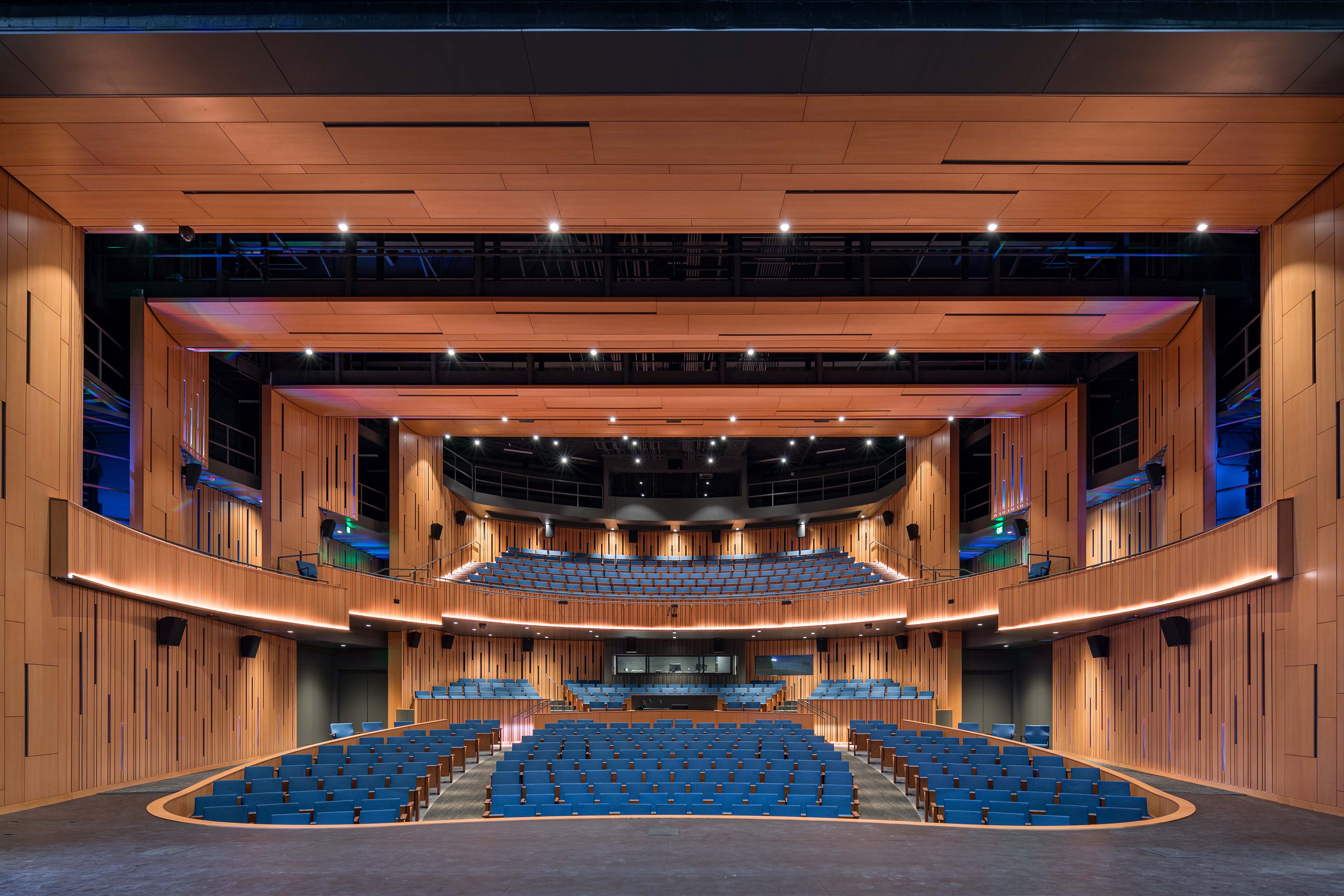 Image of the theatre in the Reser Center for the Arts.