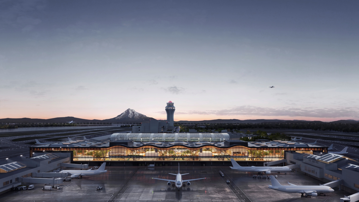 Portland International Airport, Terminal Expansion and Renovation. Image courtesy of ZGF Architects.	